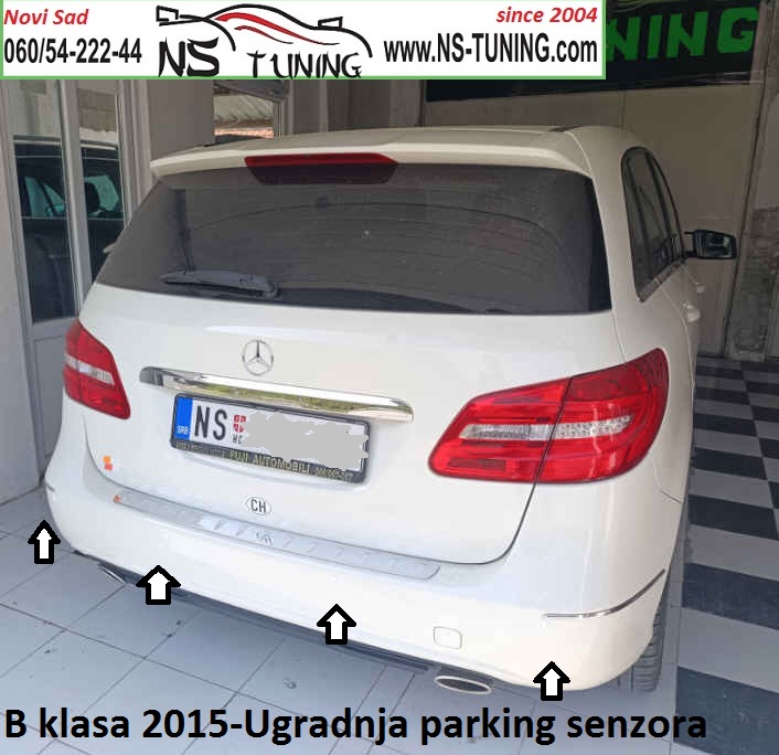 mercedes b klasa ugradnja parking senzora sa ekranom novi sad ns tuning servis